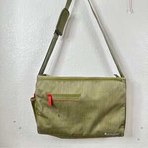 Sherpani Khaki Laptop Bag with Red Details